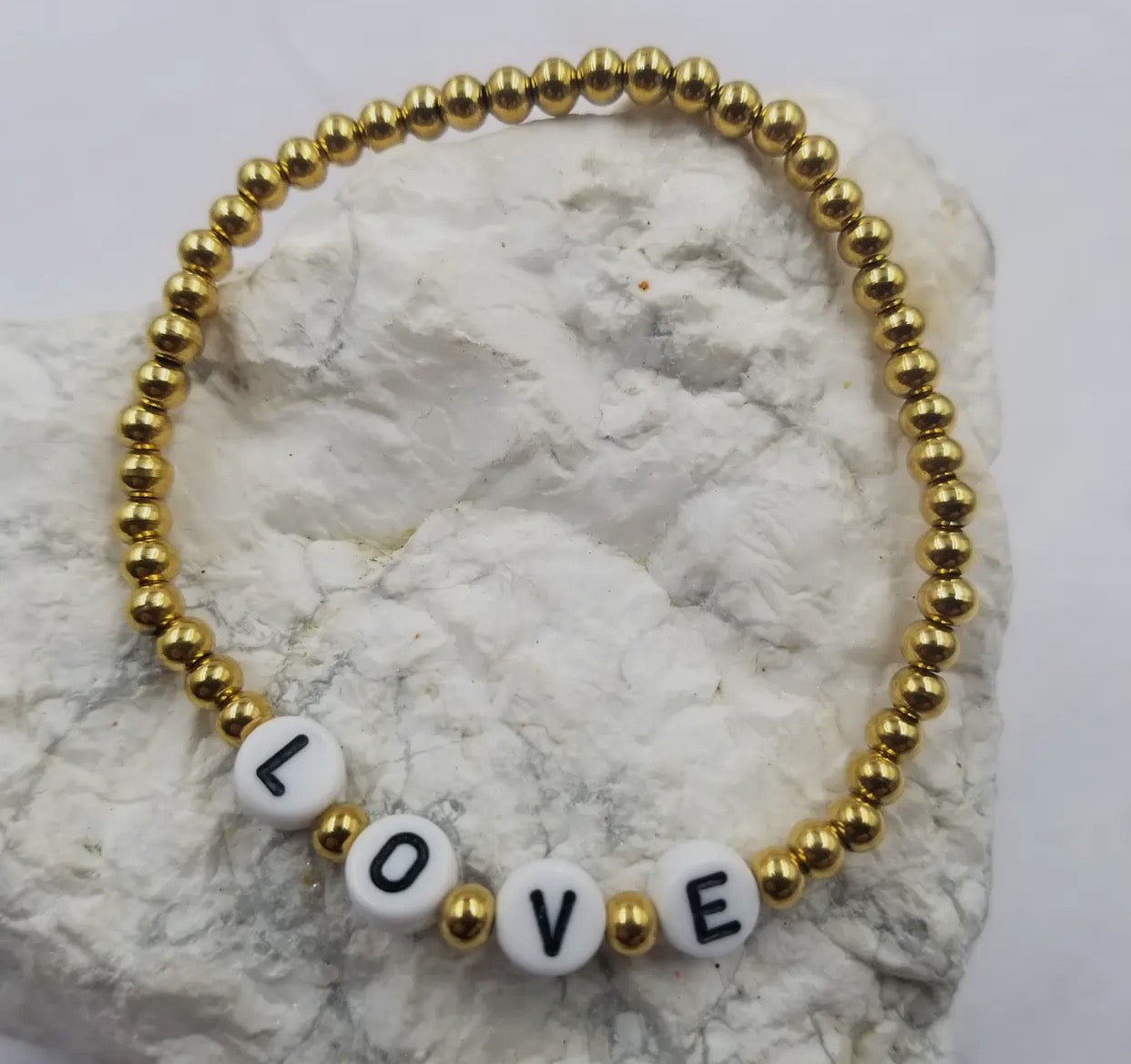 18k beaded ~Love~ bracelet