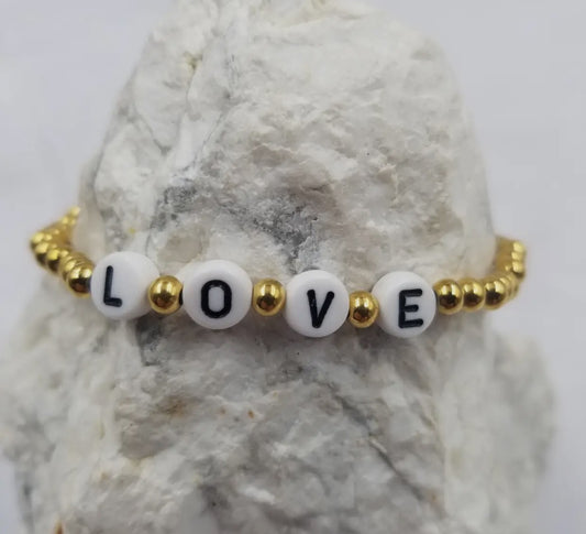 18k beaded ~Love~ bracelet