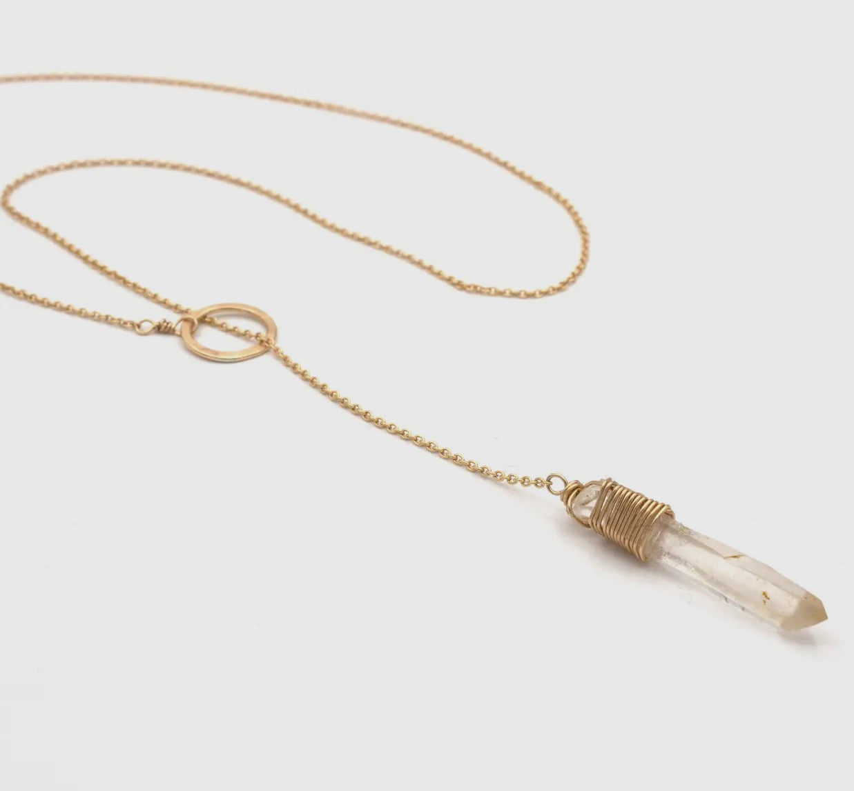 Lemurian crystal necklace